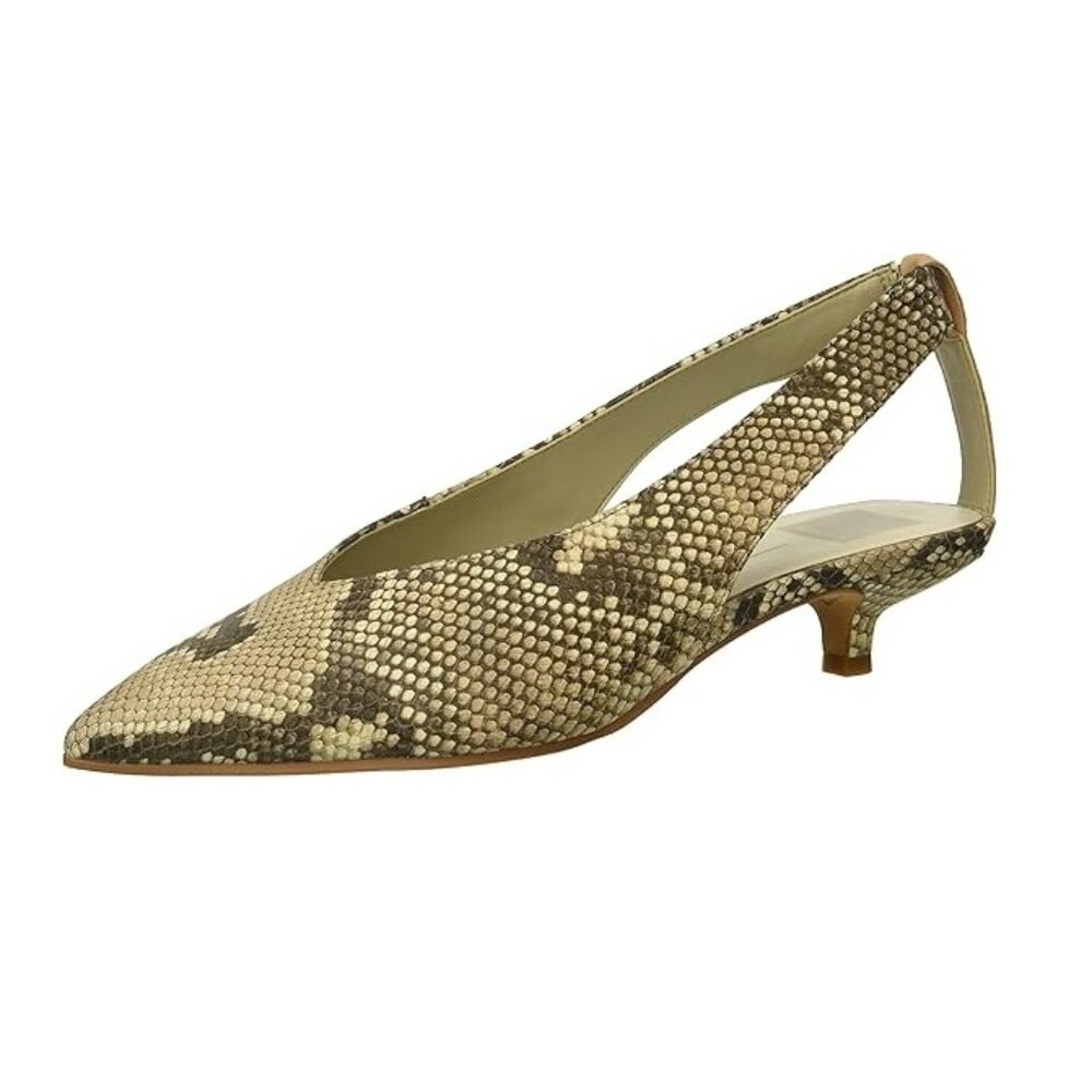 Dolce Vita Women's Orly Snake Print Leather Mules - Green - Size 6 NWT